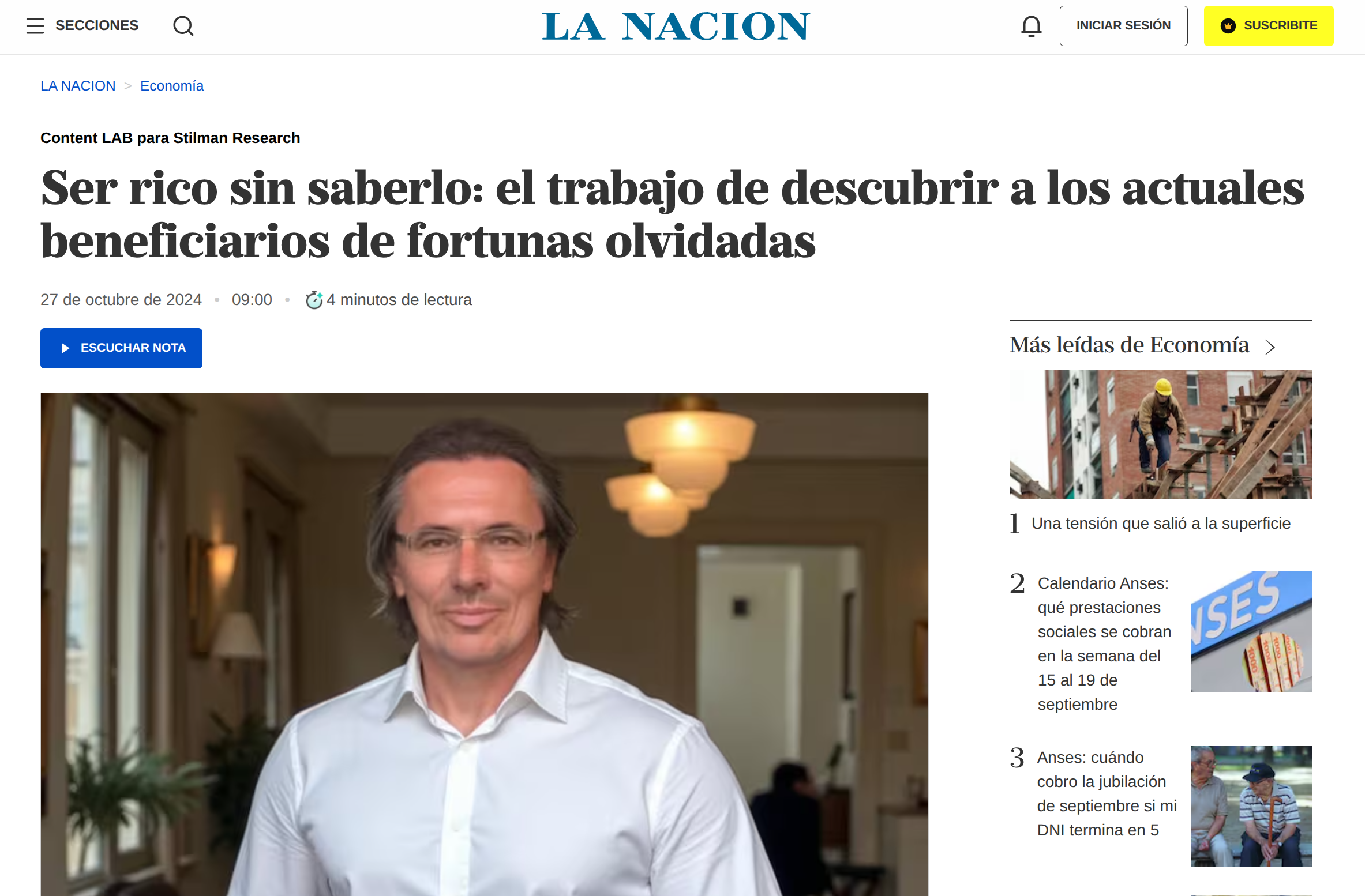 Ser rico sin saberlo: El trabajo de descubrir a los actuales beneficiarios de fortunas olvidadas